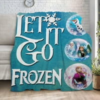 Crtane smrznute djevojke meka i udobna pokrivačica tanka odjeljka topla Godina-okrugla Dostupna pokrivačica