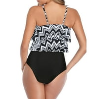 PXIAKGY Tankini kupaći odijela za žene Ženske kostim split kupaći ruffle prsluk cvjetni kupaći kostim