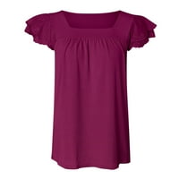 Daznicone majice za žene Ženska ležerna Trčana čipka kratkih rukava ljetna haljina Žene Ljetni vrhovi