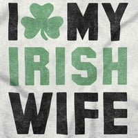 Dan St Patricks Volim svoju irsku ženu dukserice s kapuljačom s kapuljačom muškarci Brisco brendovi