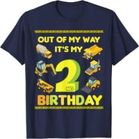 Smiješno izlazi iz mog puta Construction 2. rođendanska majica za zabavu