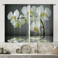 Goory Kuhinjske zavjese Orhideji Tirike Džepi Polu čisti džepni šipka Pocket Prozor Luksuzni Topper