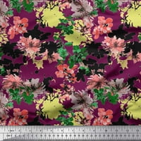 Soimoi Velvet Tkaninski listovi i cvjetne teksturne tkanine otisci dvorišta široko
