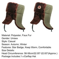 EarFlap šešir zvezda značka zadebljana mekana krznena plišana uši za zaštitu vjetra zimske muškarce
