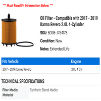 Filter za ulje - kompatibilan sa - Karma reero 2.0l 4-cilindar