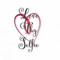 Jill, Susan Crna Moderna uokvirena muzej Art Print pod nazivom - Love Thy Selfie