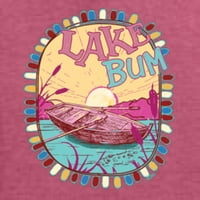 Divlji Bobby Lake Bum izlazak sunca za odmor Pink i Blue Humor Unise Crewneck Duksev, Vintage Heather
