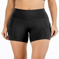 Ženska vježba visokog struka joge kratke hlače sa džepovima Tržeće kontrole atletske sportske hlače