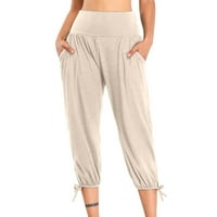 Womens Capri yoga hlače plus veličina visokih struka Workout Capris za žene joggers atletski saloni