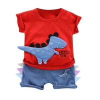 Dječak odjeće Ljeto Kids Baby Boys Girls 3D Dinosaur Top + Hlače Ležerne haljine