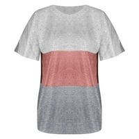 Čipka Plus veličine vrhova proljeće i ljetne kratke rukave na majici za žene sa okruglim vratom kratkih