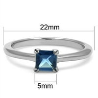 Luxe nakit dizajnira nehrđajući čelik ženski zaručnički prsten sa montanim sintetičkim kamenom od stakla