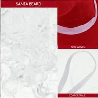 Set santa brade Santa prerušiti se Prop Santa Claus Cosplay Kit Santa Headdress Santa šešir