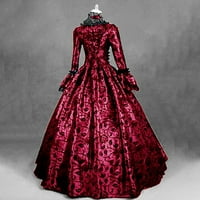 Žene plus veličine Žene jeseni zimske gotičke retro cvjetne kuglične haljine haljine haljine oblače