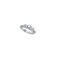 Jewels 14kt Bijelo zlato Žene Okrugli dijamant Bridal Vjenčani prsten za venčanje CTTW