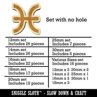 Ribe Horoskop Astrološki horoškolski znak Drvo mini čari oblici DIY Craft nakit - bez rupe