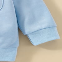 SDGHG Dječji dječaci padajuća odjeća Solidna boja dugih rukava dukserice i elastične ležerne hlače odijelo