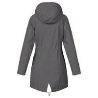 Naughtyhood ženska vodna kišna jakna s kapuljačom laganom dugim rukavima Windbreaker zupčani zip up