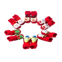 Michellecmm novorođeni božićne čarape, jesenje zimske debele dno pamučne bebe cipele