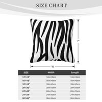 Dekorativni jastuk, apstraktne životinje Zebra Stripes Square Sofa Dekorativni pleteni jastuk, 18 X18