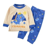 Djevojke dječake Toddler Mekani pidžami Toddler crtani otisci dugih rukava Kid odjeća za spavanje karakteristike:
