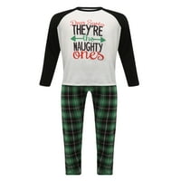 Božićno podudaranje porodice pidžame postavlja božićno PJ-ovo pismo tiskane vrhunske i plastirane hlače