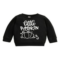 Lizxun Children Halloween Thovers uzorak pulover, crni okrugli ovratnici