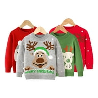 Godderr Kids Baby Božićni džemperi ružni božićni džemper za djecu, 2-7Y Toddler Unise Pullove pletene