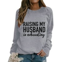 Ženska modna tiskana TOP bluza dugih rukava s dugim rukavima, majica za blube, pulover toplim vrhovima