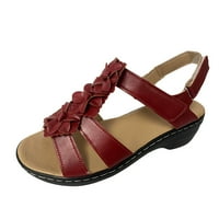 WEFUESD platforme sandale za žene papuče za žene dame Ljetni modni višebojni cvjetni okrugli nožni kuke