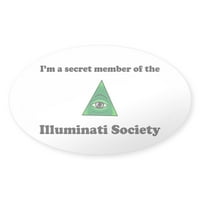 Cafepress - Illuminati Society ovalna naljepnica - naljepnica