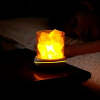 Sol rock lampica, USB kristalno ružičasta sol rock lampa, noćna svjetlost difuzora ulja sa mijenjanjem