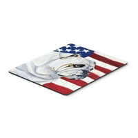 Carolines Treasures LH9019MP USA Američka zastava sa engleskim buldogom jastukom za mišenje, vrući jastučić