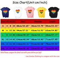Hanas vrhovi Žene Pride Rainbow Flag The Tun Tunic Pulover Bluza s kratkim rukavima Majica Yellow XXXL
