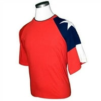 Majica za odrasle Texas u crvenoj aplikaciji Crveni bijeli bijeli plavi kratkih rukava kratkih rukava
