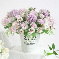 PXiakgy Lijepi umjetni svileni cvjetovi vjenčani valentine buket mladenka za mladenku + ljubičasta