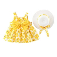 Yanhaigong Cvjetne haljine za vjenčani čišćenje Tutu ljetne haljine bez rukava casual cvjetne ležerne