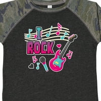 Inktastic i rock s gitarom mikrofonom i glazbenim notama Pokloni dječaka malih malih majica ili majica