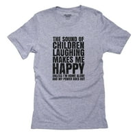 Djeca se smiju čine me sretnom i uplaše me mušku sivu majicu