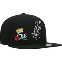 Muška nova era crna San Antonio Spurs Crown Champs 59Fifty ugrađeni šešir