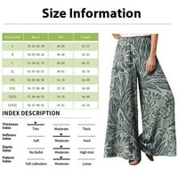 Ne propustite Himeway Womens Fashion Fashion Ženske ispisane šivene prozračne ležerne hlače zelene m