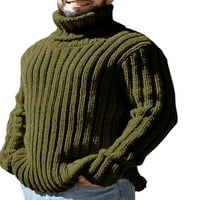 Muška zimska debela pletena puna boja gusta tople džemper za torte