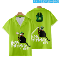 FNYKO MUŠKA MUŠKARKA DAN ST. PATRICK-a Štampani casual skrozleeve majice na havajske majice Modni plažni