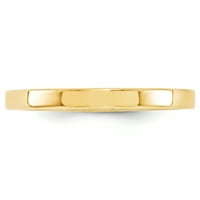 Carat u Karatsu 10k žuto zlato širokoj traku Idealna težina ravna udobnost-fit vjenčani prsten veličine
