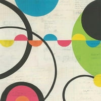 Prahl, Courtney Crna modernog uokvirenog muzeja Art Print pod nazivom - kružni tok II