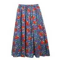Colisha Women Ljeto Loose Vintage suknje Ležerne prilike Sund Sim Suknja Nasled ruff suknja