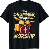 Christian bubnjar T majice za muškarce obožavaju bubnjar majicu