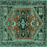 Ahgly Company Machine Persible Pravokutnik Perzijske tirkizne plave tradicionalne prostirke, 5 '7'