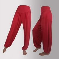Vruće štedne hlače za klirens Snoarin žene široke noge joga hlače modne elastične opuštene pamučne meke