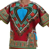 Luxplum Mens Dashiki majica Tribal Festival T majice Afrički print ljetni vrhovi casual bluza za odmor